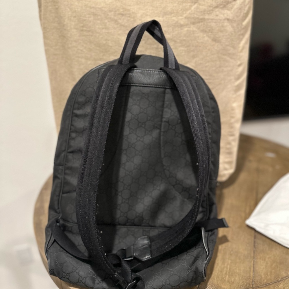 Authentic Gucci Monogram Black Backpack - Picture 3 of 10
